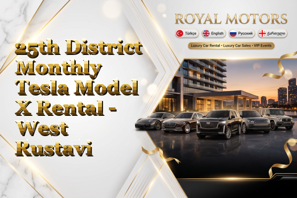 25th District Monthly Tesla Model X Rental - West Rustavi