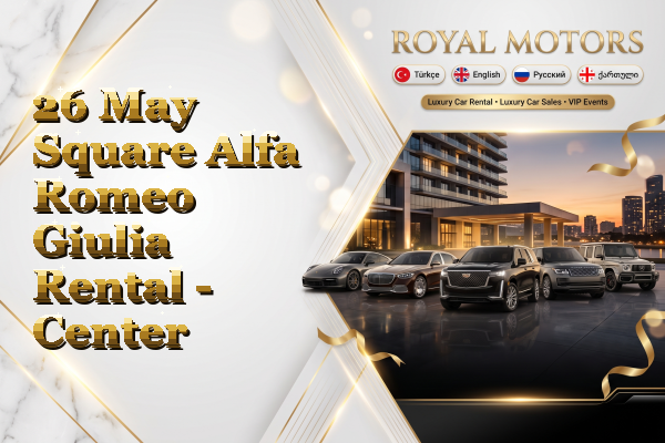 26 May Square Alfa Romeo Giulia Rental - Center