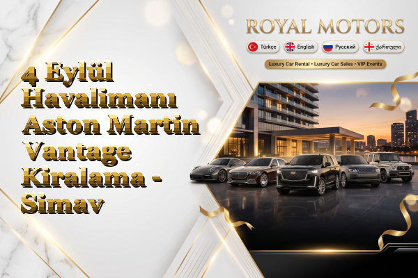 4 Eylül Havalimanı Aston Martin Vantage Kiralama - Simav