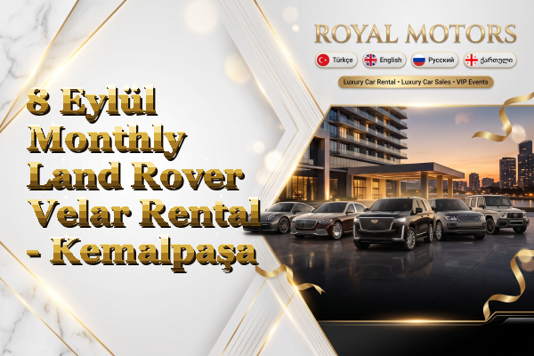 8 Eylül Monthly Land Rover Velar Rental - Kemalpaşa