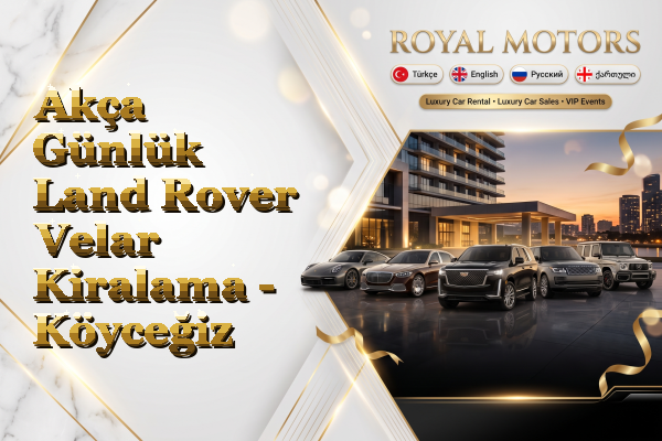 Akça Günlük Land Rover Velar Kiralama - Köyceğiz