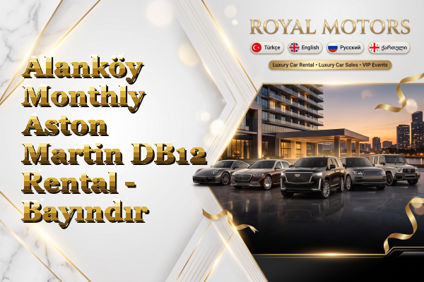 Alanköy Monthly Aston Martin DB12 Rental - Bayındır