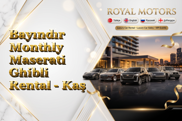 Bayındır Monthly Maserati Ghibli Rental - Kaş