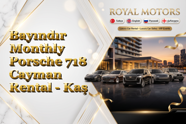 Bayındır Monthly Porsche 718 Cayman Rental - Kaş
