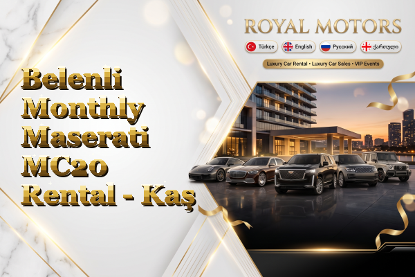 Belenli Monthly Maserati MC20 Rental - Kaş