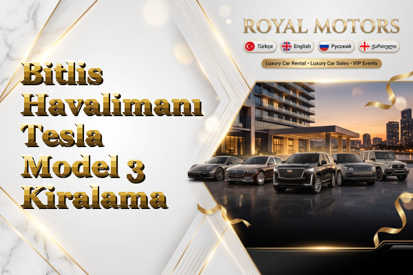 Bitlis Havalimanı Tesla Model 3 Kiralama
