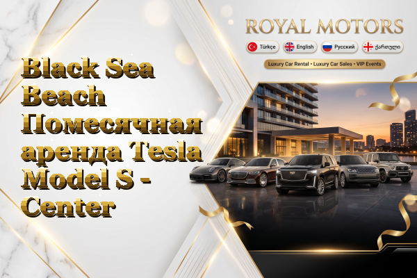 Black Sea Beach Помесячная аренда Tesla Model S - Center