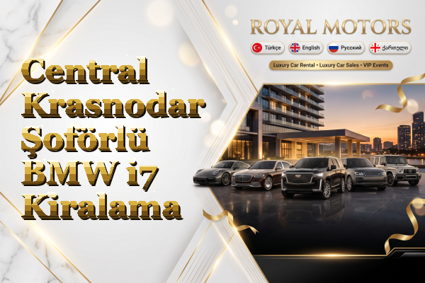 Central Krasnodar Şoförlü BMW i7 Kiralama