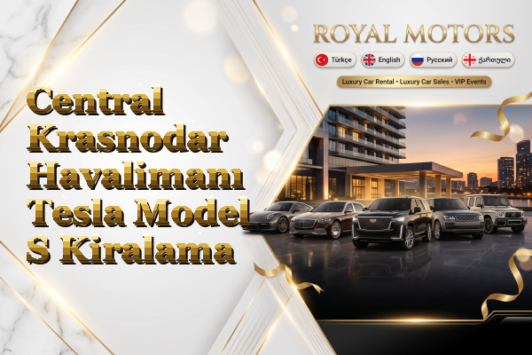Central Krasnodar Havalimanı Tesla Model S Kiralama