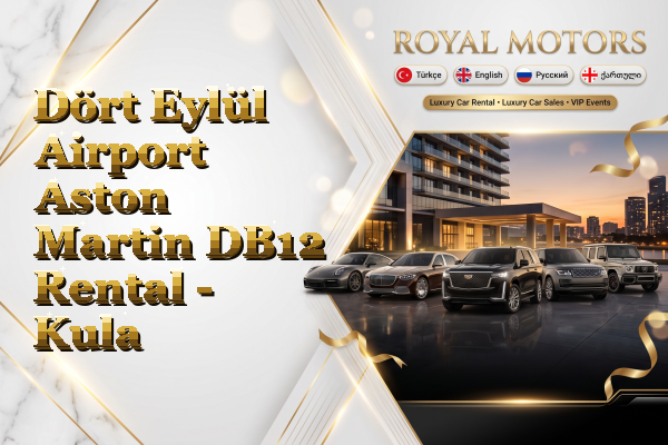 Dört Eylül Airport Aston Martin DB12 Rental - Kula