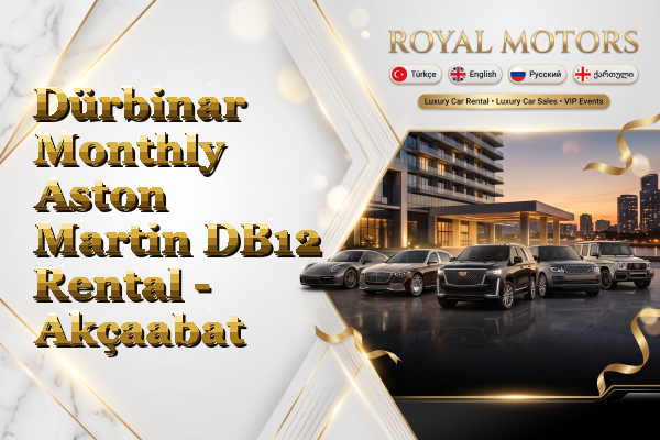 Dürbinar Monthly Aston Martin DB12 Rental - Akçaabat