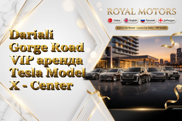 Dariali Gorge Road VIP аренда Tesla Model X - Center