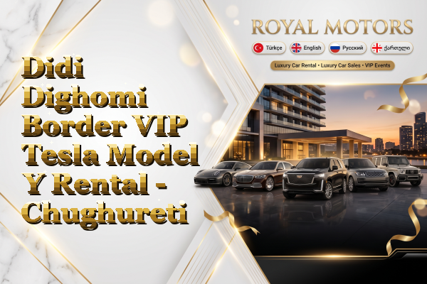 Didi Dighomi Border VIP Tesla Model Y Rental - Chughureti