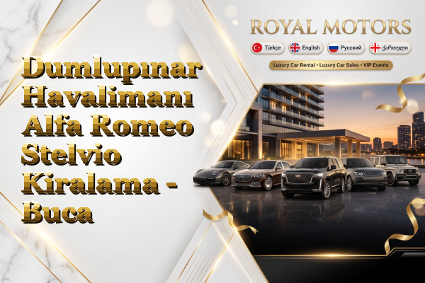 Dumlupınar Havalimanı Alfa Romeo Stelvio Kiralama - Buca