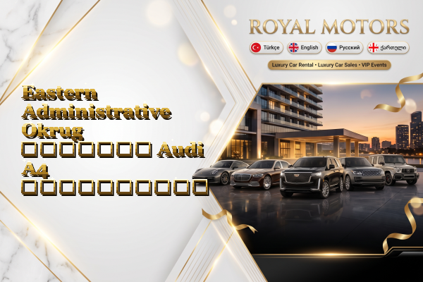Eastern Administrative Okrug მძღოლით Audi A4 გაქირავება