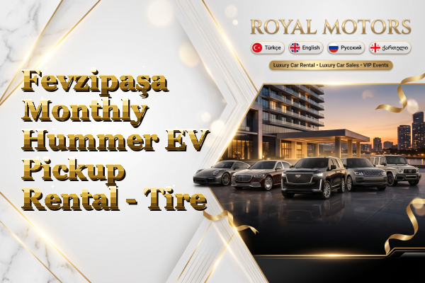 Fevzipaşa Monthly Hummer EV Pickup Rental - Tire