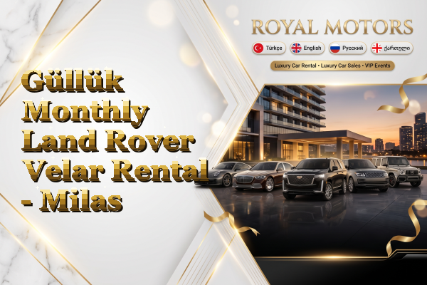 Güllük Monthly Land Rover Velar Rental - Milas