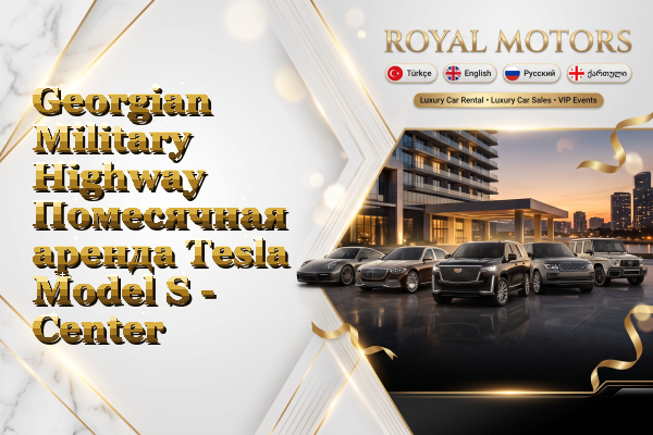 Georgian Military Highway Помесячная аренда Tesla Model S - Center