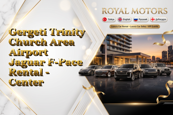 Gergeti Trinity Church Area Airport Jaguar F-Pace Rental - Center