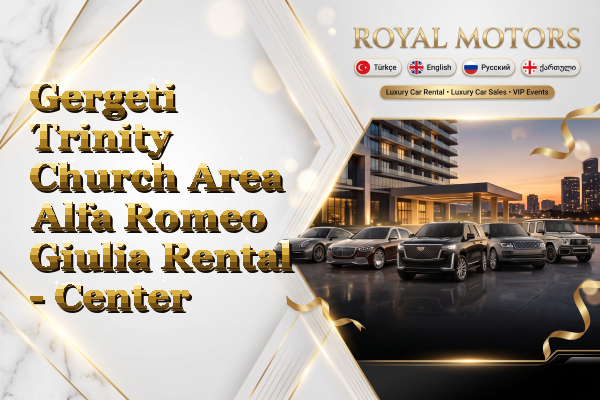Gergeti Trinity Church Area Alfa Romeo Giulia Rental - Center