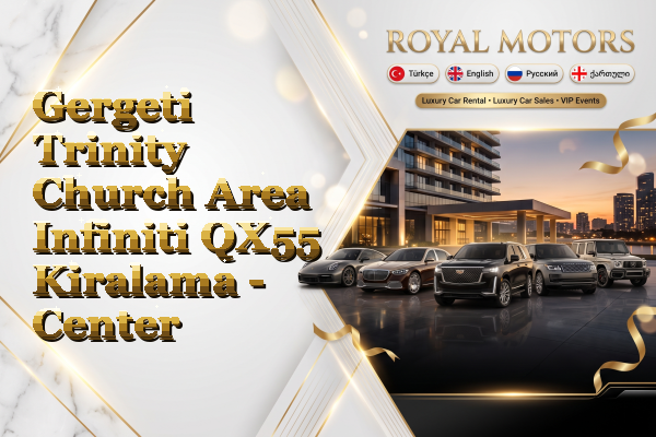 Gergeti Trinity Church Area Infiniti QX55 Kiralama - Center