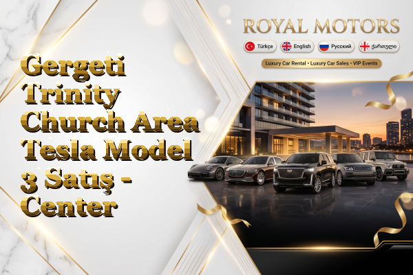 Gergeti Trinity Church Area Tesla Model 3 Satış - Center