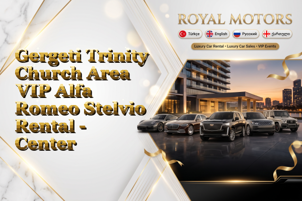 Gergeti Trinity Church Area VIP Alfa Romeo Stelvio Rental - Center