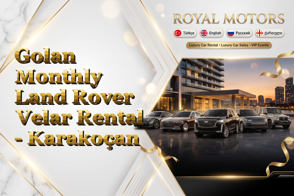 Golan Monthly Land Rover Velar Rental - Karakoçan