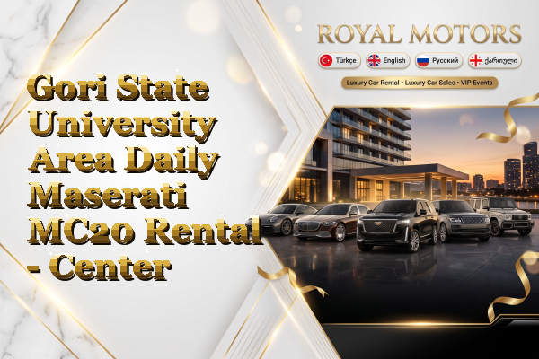 Gori State University Area Daily Maserati MC20 Rental - Center