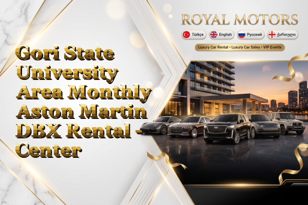 Gori State University Area Monthly Aston Martin DBX Rental - Center