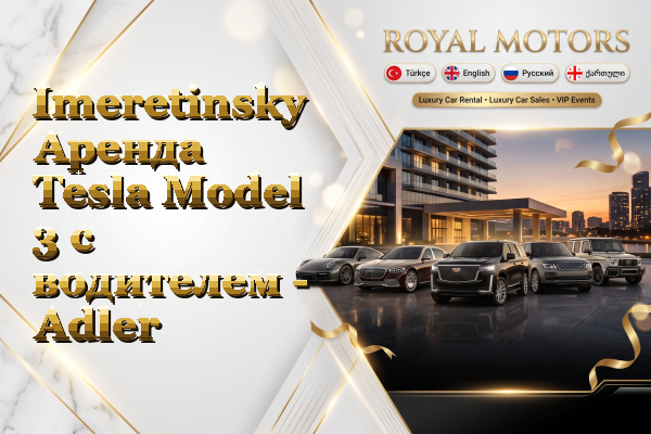 Imeretinsky Аренда Tesla Model 3 с водителем - Adler