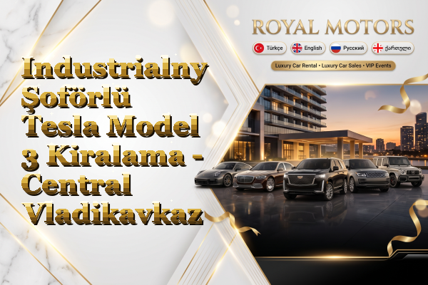 Industrialny Şoförlü Tesla Model 3 Kiralama - Central Vladikavkaz