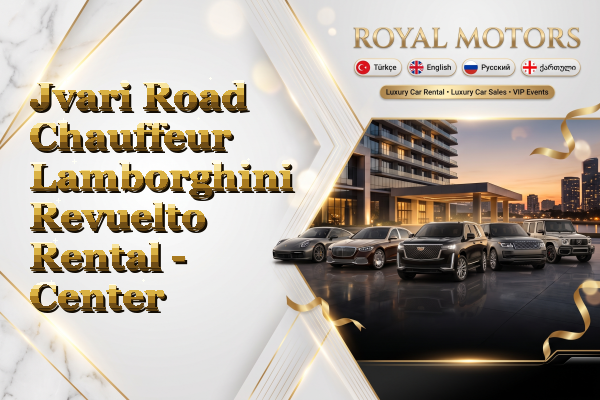 Jvari Road Chauffeur Lamborghini Revuelto Rental - Center