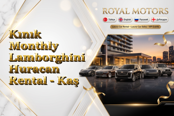 Kınık Monthly Lamborghini Huracan Rental - Kaş