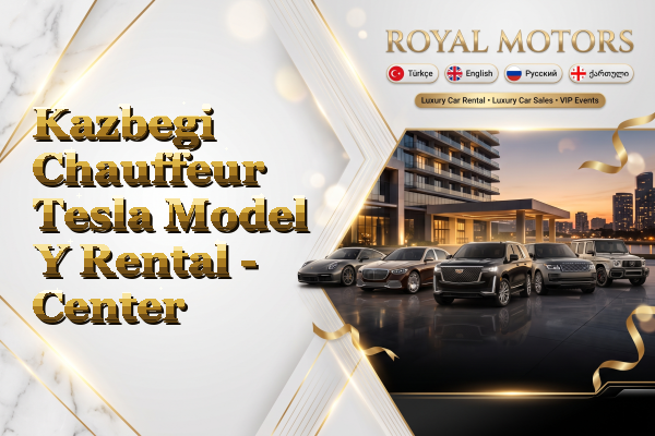 Kazbegi Chauffeur Tesla Model Y Rental - Center
