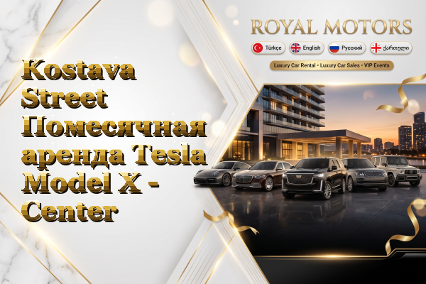 Kostava Street Помесячная аренда Tesla Model X - Center