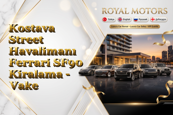 Kostava Street Havalimanı Ferrari SF90 Kiralama - Vake