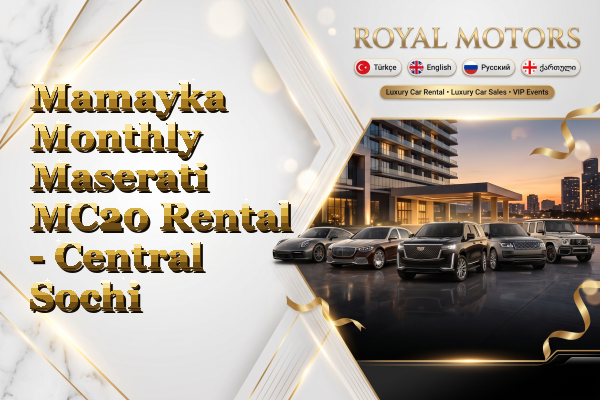 Mamayka Monthly Maserati MC20 Rental - Central Sochi