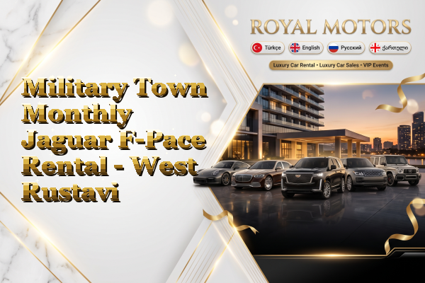 Military Town Monthly Jaguar F-Pace Rental - West Rustavi