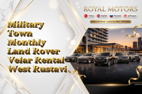 Military Town Monthly Land Rover Velar Rental - West Rustavi