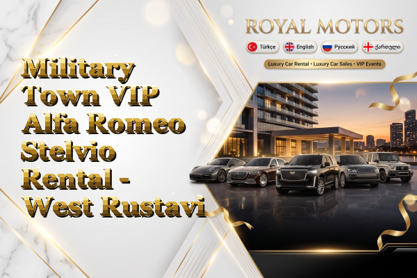 Military Town VIP Alfa Romeo Stelvio Rental - West Rustavi
