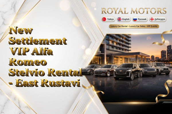 New Settlement VIP Alfa Romeo Stelvio Rental - East Rustavi