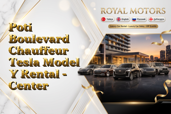 Poti Boulevard Chauffeur Tesla Model Y Rental - Center