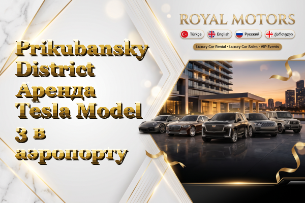Prikubansky District Аренда Tesla Model 3 в аэропорту