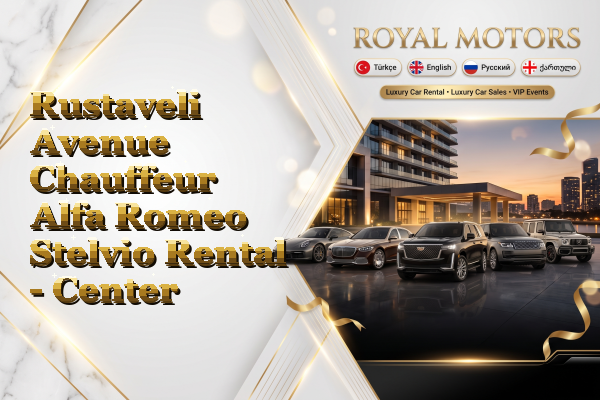 Rustaveli Avenue Chauffeur Alfa Romeo Stelvio Rental - Center