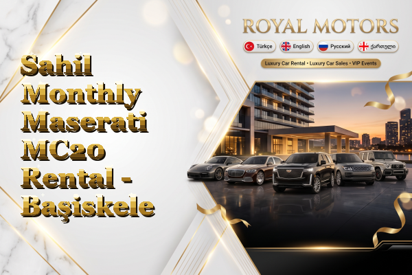 Sahil Monthly Maserati MC20 Rental - Başiskele