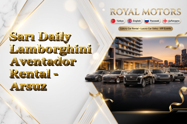 Sarı Daily Lamborghini Aventador Rental - Arsuz