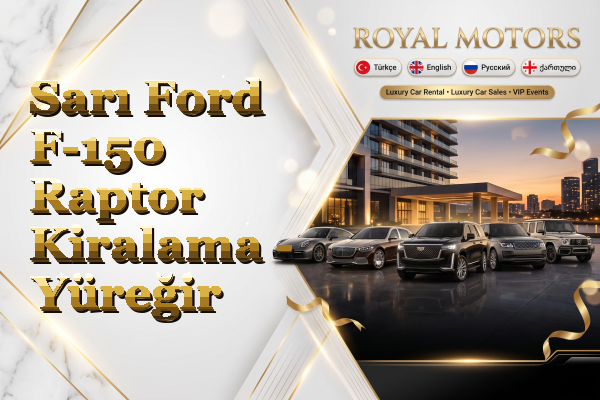 Sarı Ford F-150 Raptor Kiralama - Yüreğir