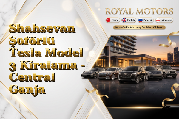 Shahsevan Şoförlü Tesla Model 3 Kiralama - Central Ganja