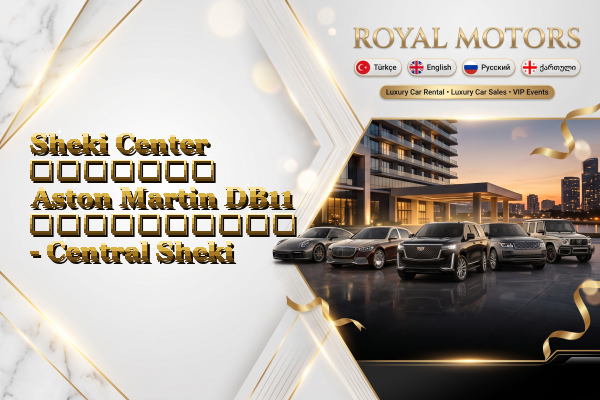 Sheki Center მძღოლით Aston Martin DB11 გაქირავება - Central Sheki